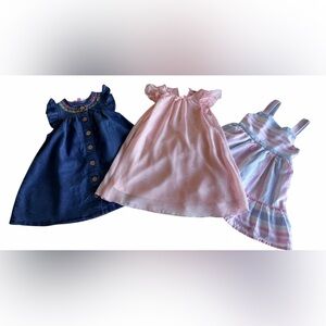 Toddler Girl Dress Bundle 3T Cute Summer Outfits 3 Pieces